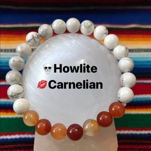 Howlite and Carnelian bracelet